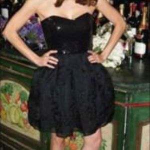 Black strapless betsey johnson dress size 10